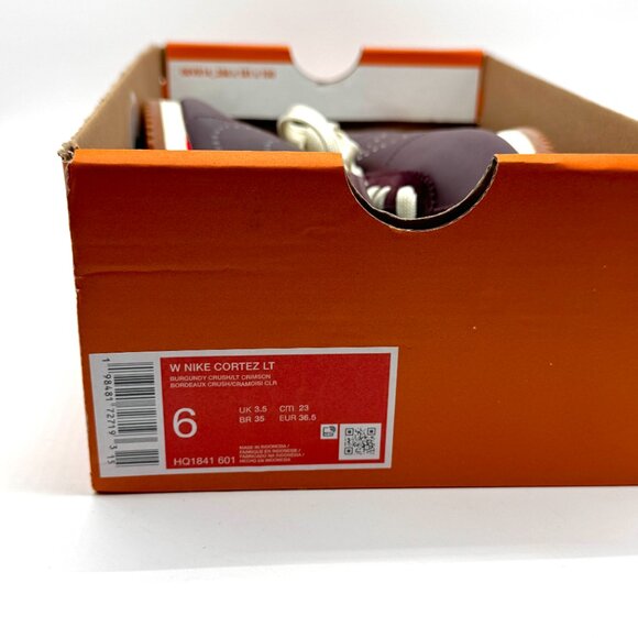 Nike Womens Cortez Leather Burgundy Crush Shoes Sz 6 New Sneaker HQ1841-601 - Picture 11 of 12